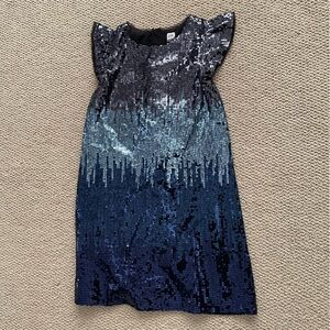 NWT Ombré GAP Kids Blue Sequin Dress girls size XL